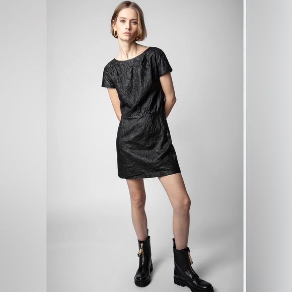 Zadig & Voltaire
Rexa Crumpled Leather Mini Dress size small nwt - Picture 1 of 14